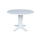 International Concepts 42 in. Solid Wood Round Dual Drop Leaf Dining Pedestal Table - 30.3 in.High in White K08-42DPT-23B - alternate 1